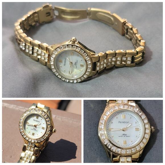 Armitron Now Gold Tone Bling Crystals Watch - Picture 1 of 11
